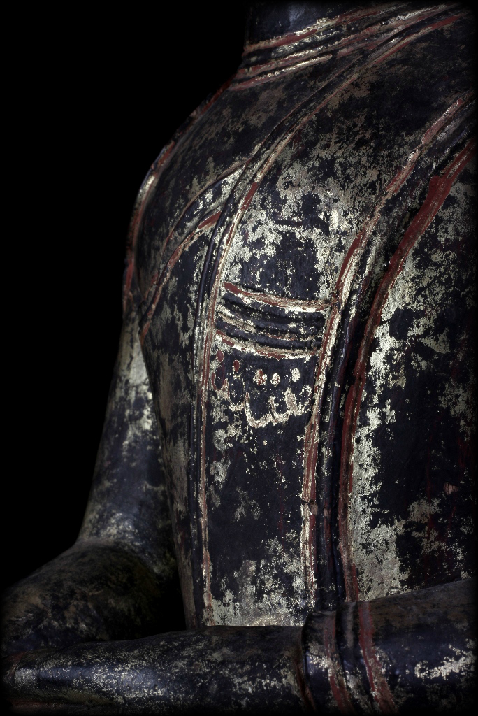 Extremely Rare 18C Wood Burma Shan Buddha #BB271